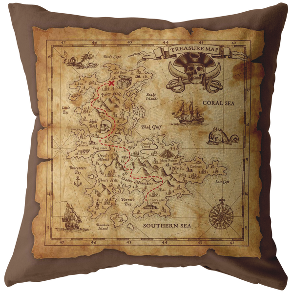 Treasure Map Pillow