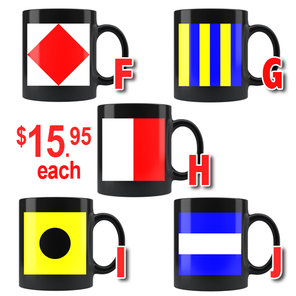 Nautical Flag Mugs F-J
