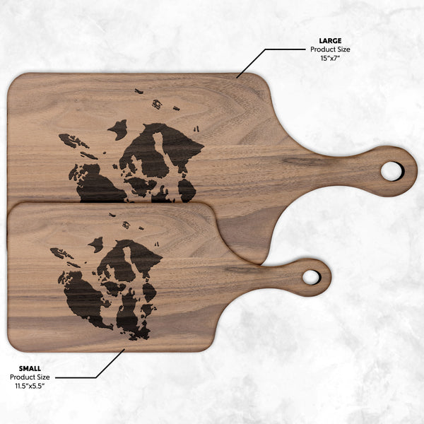 San Juan Islands Paddle Cutting Board