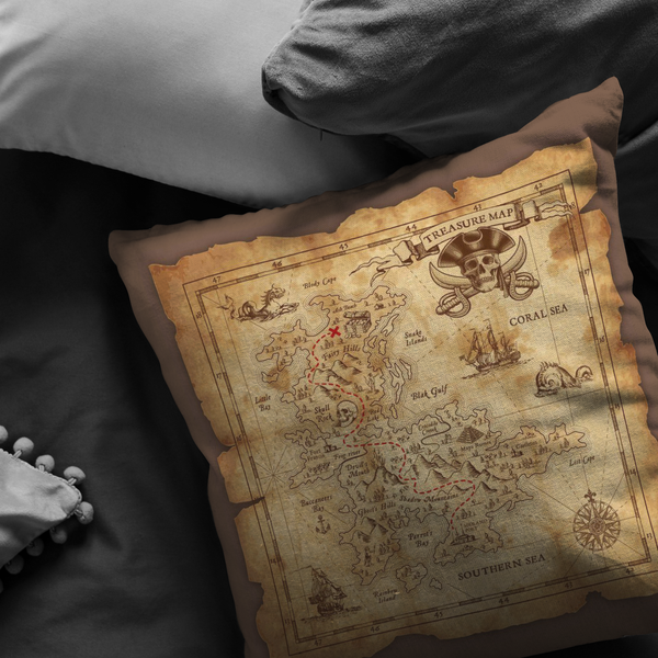 Treasure Map Pillow