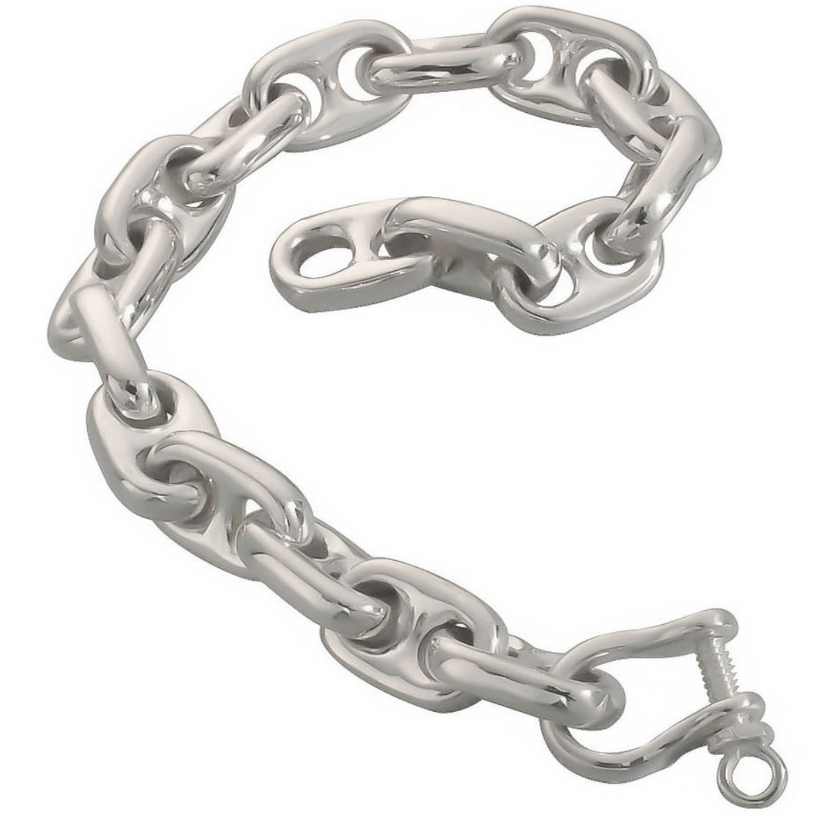 Sterling Anchor Chain Bracelet