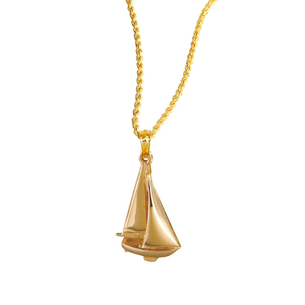 Sailboat Pendant and Chain